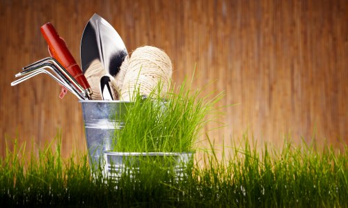 Seasonal garden maintenance in Gidea Park with fresh planting and clean pathways